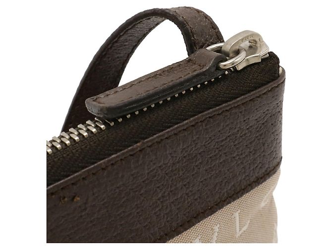 Bulgari Borsa a tracolla in pelle e tela Bvlgari Logo Mania Beige Marrone scuro - vista 4