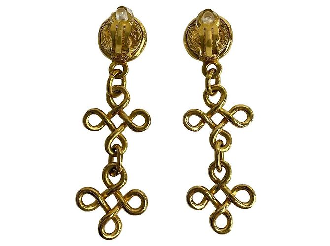 Pendientes de clip Chanel Dorado - vista 3