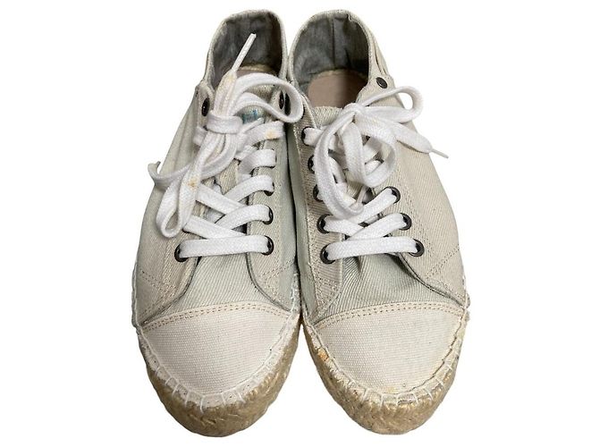 Autre Marque DIESEL Canvas Espadrille Sneaker Braun Grau - Ansicht 2