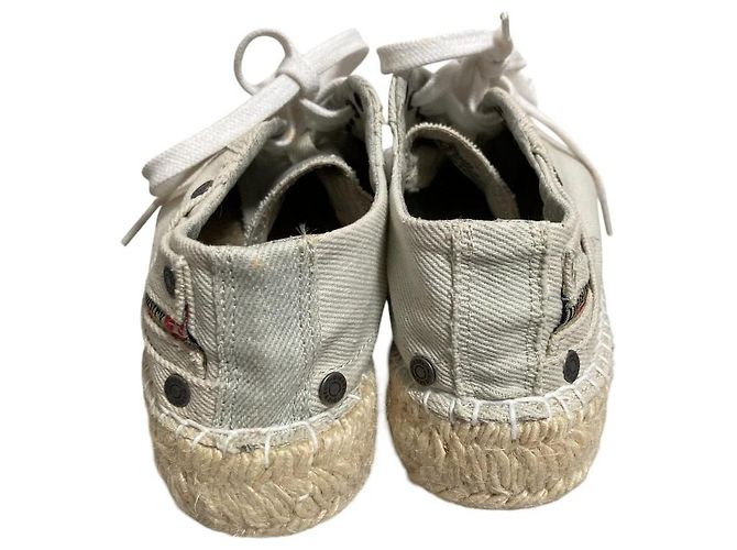 Autre Marque DIESEL Canvas Espadrille Sneaker Braun Grau - Ansicht 3