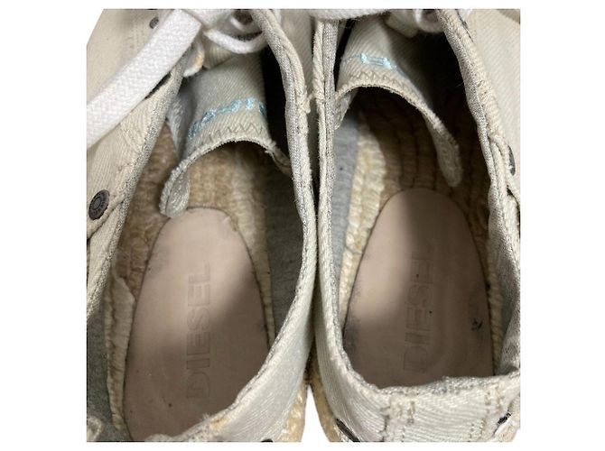 Autre Marque DIESEL Canvas Espadrille Sneaker Braun Grau - Ansicht 5