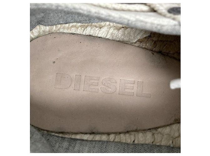 Autre Marque DIESEL Canvas Espadrille Sneaker Braun Grau - Ansicht 8