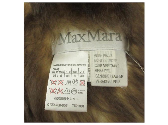 Casaco de pele de carneiro Max Mara Cru - vista 3