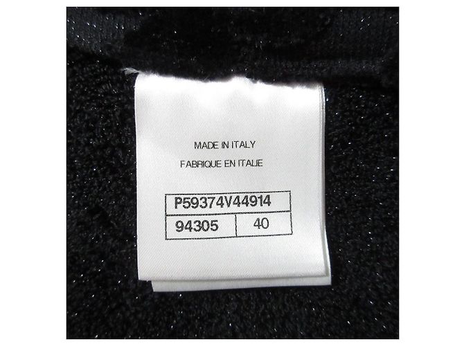 Chanel Camellia Pattern Velour Collarless Jacket Black - view 10