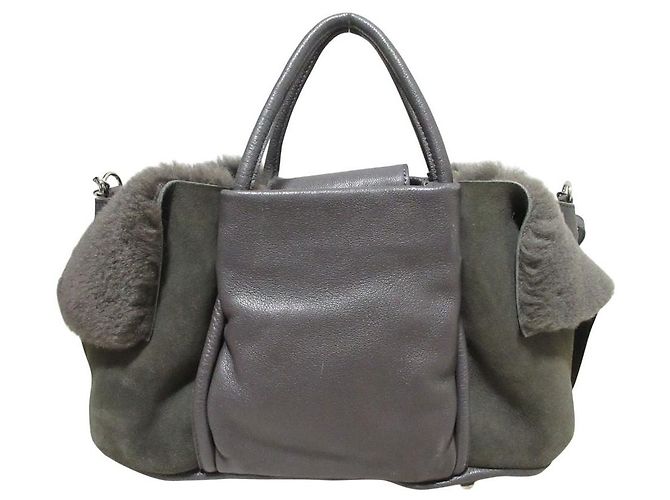 Autre Marque Borsa a mano 2 vie Potior in shearling Marrone - vista 2