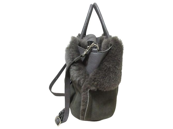Autre Marque Borsa a mano 2 vie Potior in shearling Marrone - vista 6