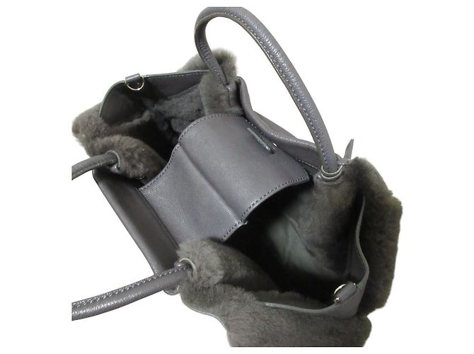 Autre Marque Borsa a mano 2 vie Potior in shearling Marrone - vista 7
