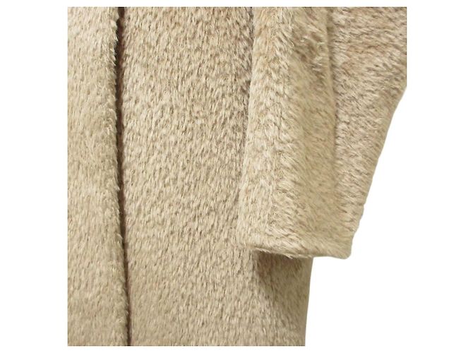 Cappotto Max Mara STUDIO Shaggy Alpaca Beige Cammello - vista 4