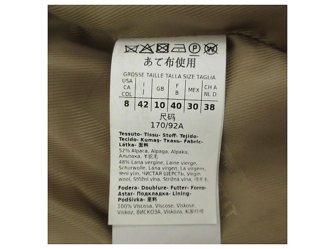 Cappotto Max Mara STUDIO Shaggy Alpaca Beige Cammello - vista 8