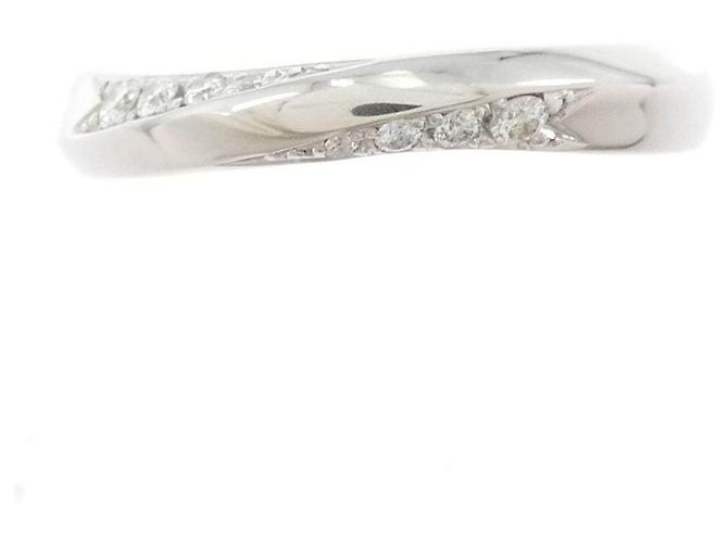 Autre Marque Anillo de Pt900 con diamantes Plata - vista 2