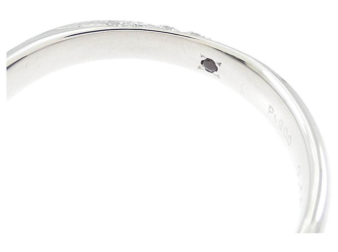 Autre Marque Anillo de Pt900 con diamantes Plata - vista 4