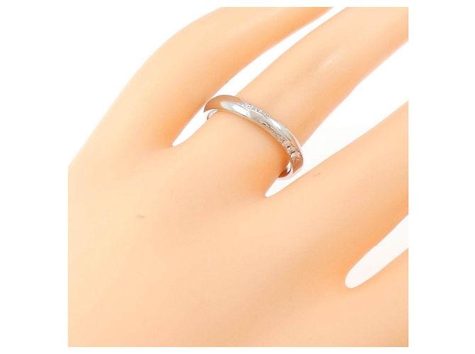 Autre Marque Anillo de Pt900 con diamantes Plata - vista 5