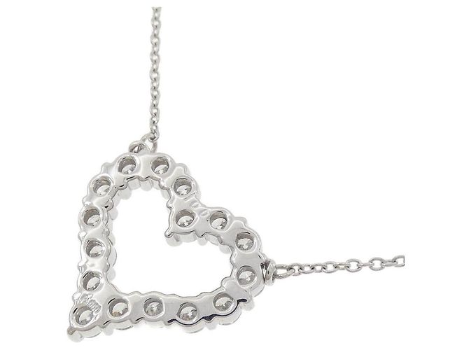 Autre Marque Collana Cuore con Diamanti PT900 PT850 Argento - vista 4