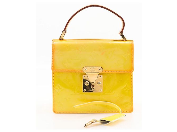 Louis Vuitton Spring Street Monogram Vernis Handtasche Gelb - Ansicht 18