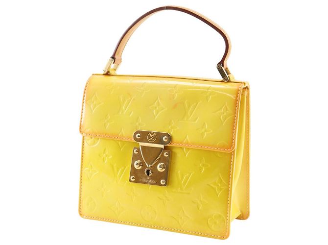 Louis Vuitton Spring Street Monogram Vernis Handtasche Gelb - Ansicht 2
