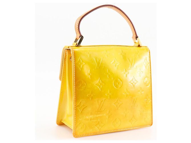 Louis Vuitton Spring Street Monogram Vernis Handtasche Gelb - Ansicht 3