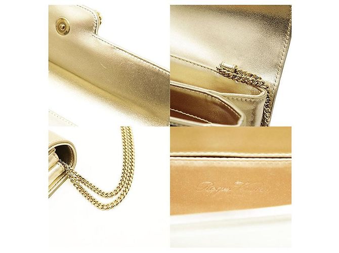 Clutch Roger Vivier Efflorescence em cetim e couro Dourado - vista 10
