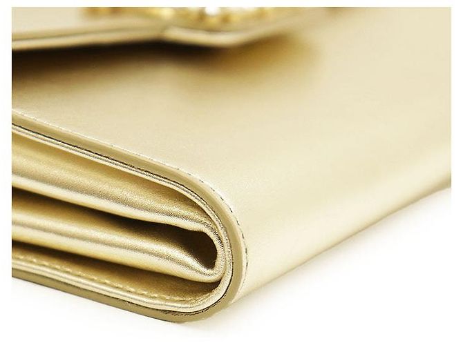 Clutch Roger Vivier Efflorescence em cetim e couro Dourado - vista 14