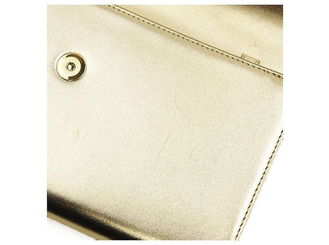 Clutch Roger Vivier Efflorescence em cetim e couro Dourado - vista 8