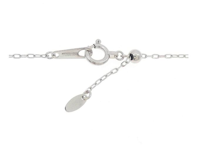 Autre Marque Platin-Halskette mit Smaragden und Diamanten Silber - Ansicht 5
