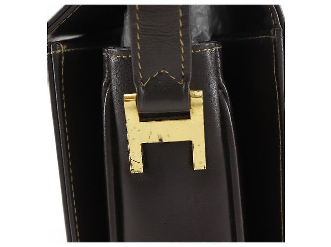 Céline Celine Vintage Canvas Calf Handtasche Braun - Ansicht 16