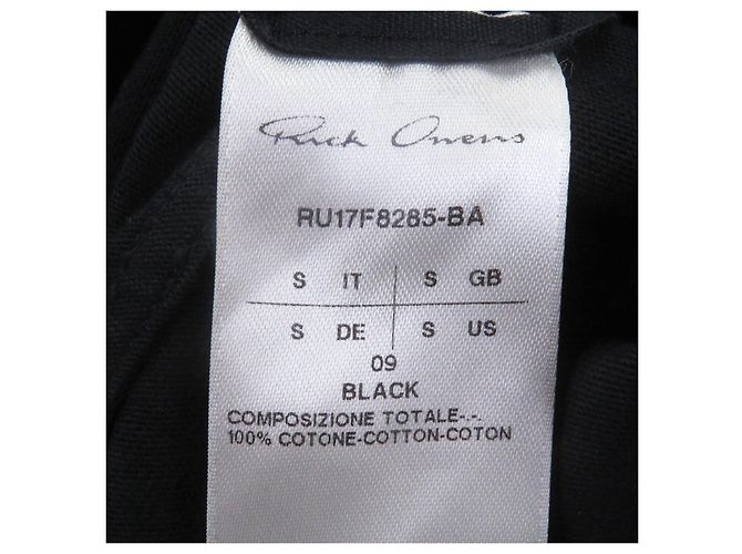Rick Owens Long Pullover Hoodie Cotton Hoodie Negro - vista 5
