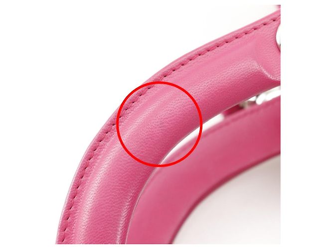 Autre Marque Borsa 2way Christian Dior Lady Dior in pelle Cannage Rosa Fuschia - vista 14