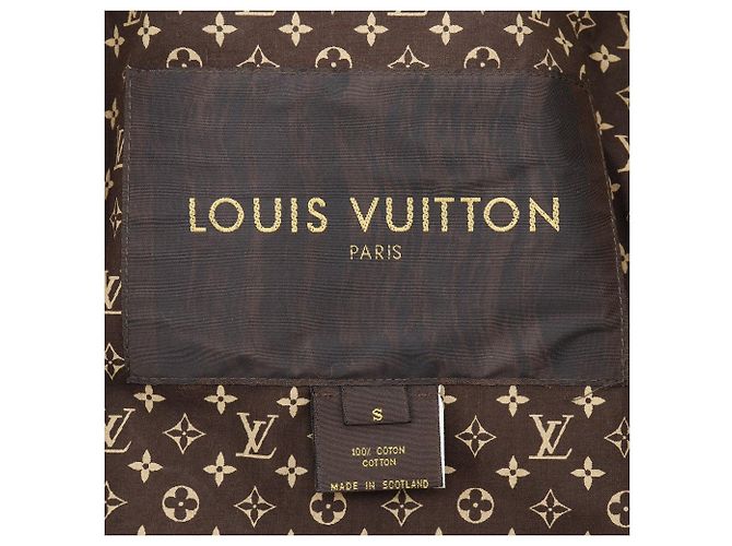 Gabardina de algodón Monogram Louis Vuitton Castaño - vista 12