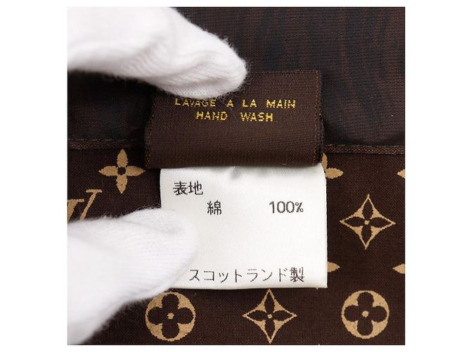 Gabardina de algodón Monogram Louis Vuitton Castaño - vista 13