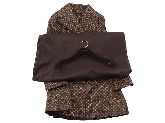 Gabardina de algodón Monogram Louis Vuitton Castaño - vista 15