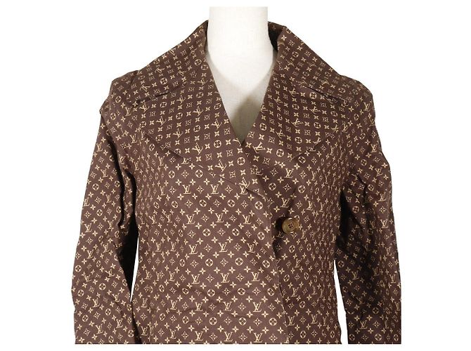 Gabardina de algodón Monogram Louis Vuitton Castaño - vista 2