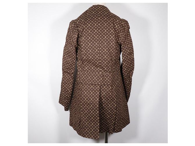 Gabardina de algodón Monogram Louis Vuitton Castaño - vista 3