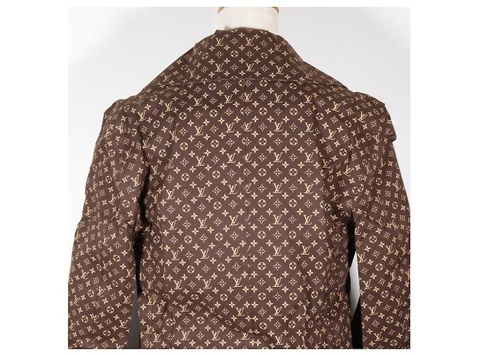 Gabardina de algodón Monogram Louis Vuitton Castaño - vista 4