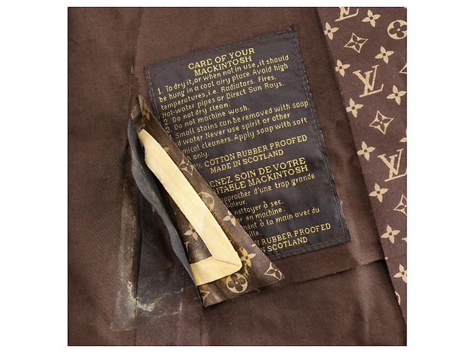 Gabardina de algodón Monogram Louis Vuitton Castaño - vista 7