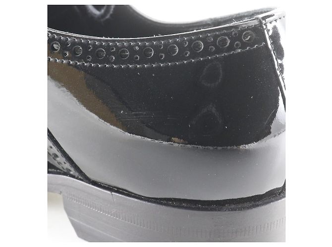 Yves Saint Laurent Saint Laurent Patent Leather Lace-Up Dress Shoes Black - view 10