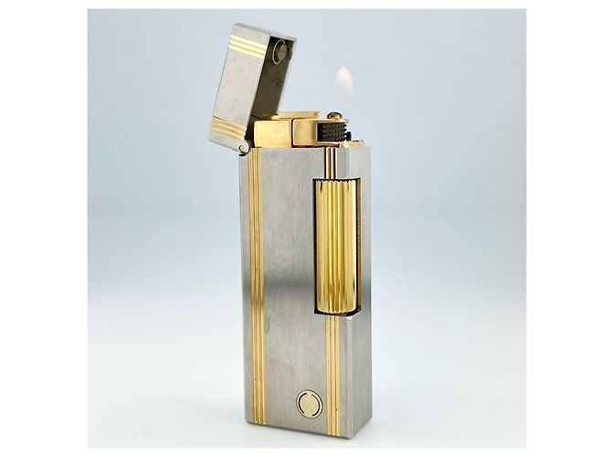 Alfred Dunhill Encendedor de gas Dunhill Square Stripe Plata - vista 4