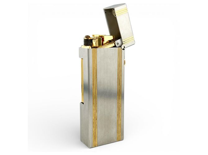 Alfred Dunhill Encendedor de gas Dunhill Square Stripe Plata - vista 5