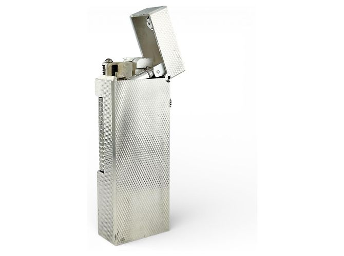 Alfred Dunhill Dunhill All-Over Pattern Lighter Smoking Accessory Silvery - view 5