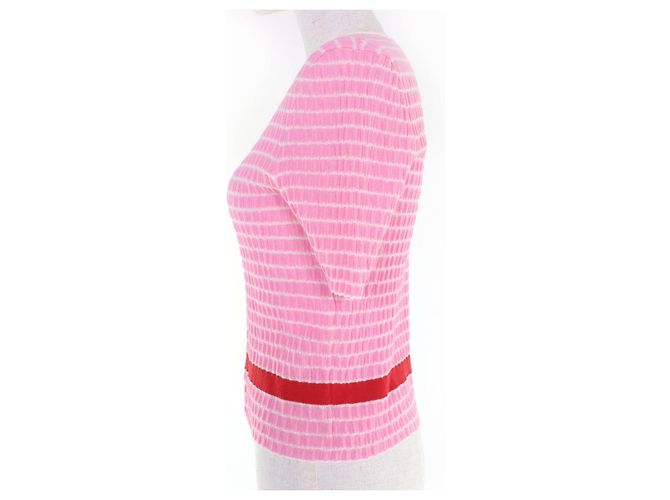 Top de punto en mezcla de algodón CHANEL COCO Mark Rosa - vista 2
