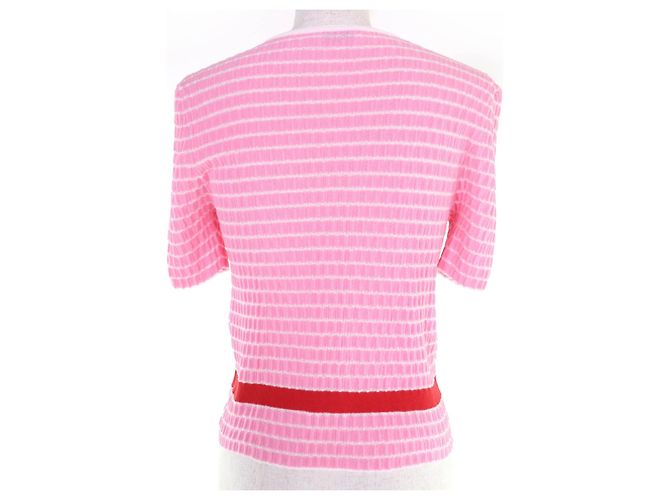 Top de punto en mezcla de algodón CHANEL COCO Mark Rosa - vista 3
