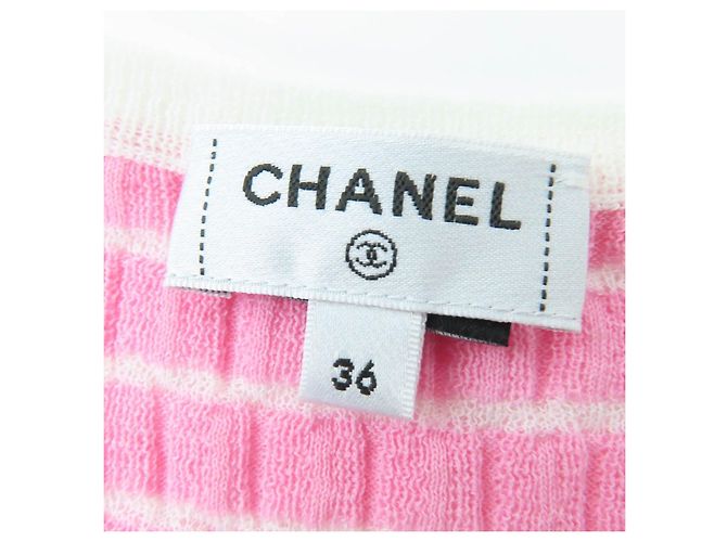 Top de punto en mezcla de algodón CHANEL COCO Mark Rosa - vista 5