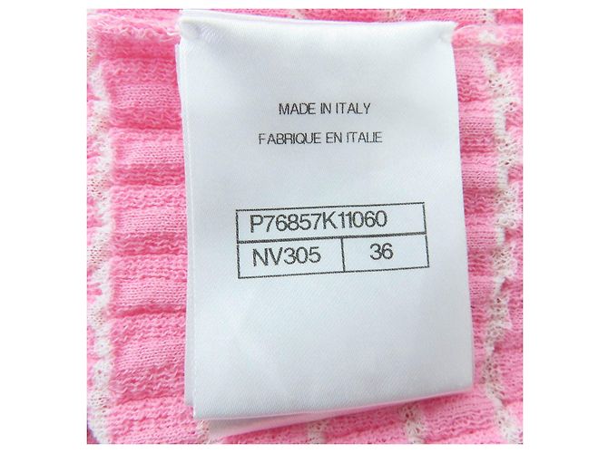 Top de punto en mezcla de algodón CHANEL COCO Mark Rosa - vista 6