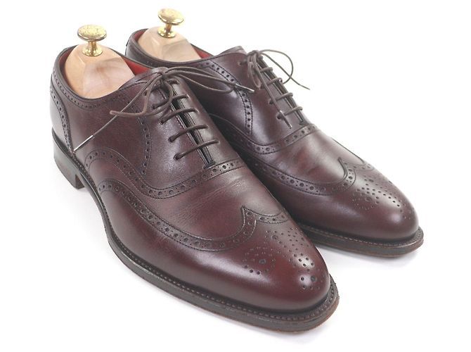 Autre Marque REGAL TOKYO Full Leather Brogue Derby Schuhe Braun Bordeaux - Ansicht 3