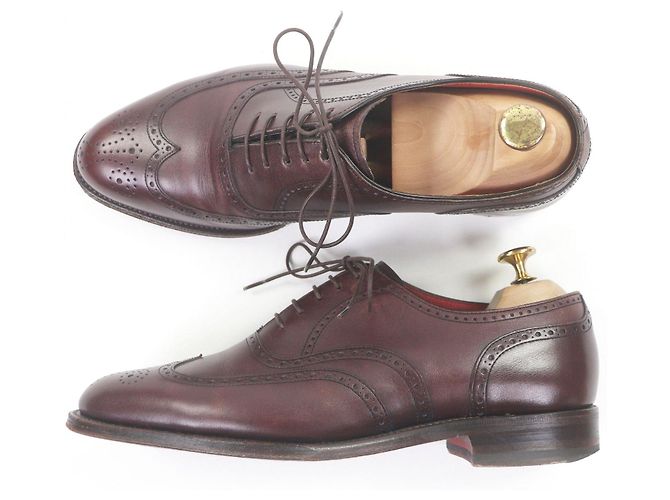 Autre Marque REGAL TOKYO Full Leather Brogue Derby Schuhe Braun Bordeaux - Ansicht 4