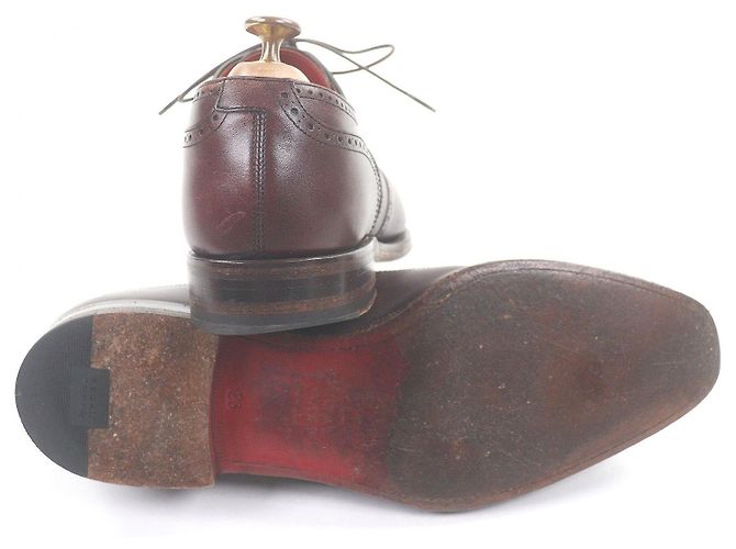 Autre Marque REGAL TOKYO Full Leather Brogue Derby Schuhe Braun Bordeaux - Ansicht 5
