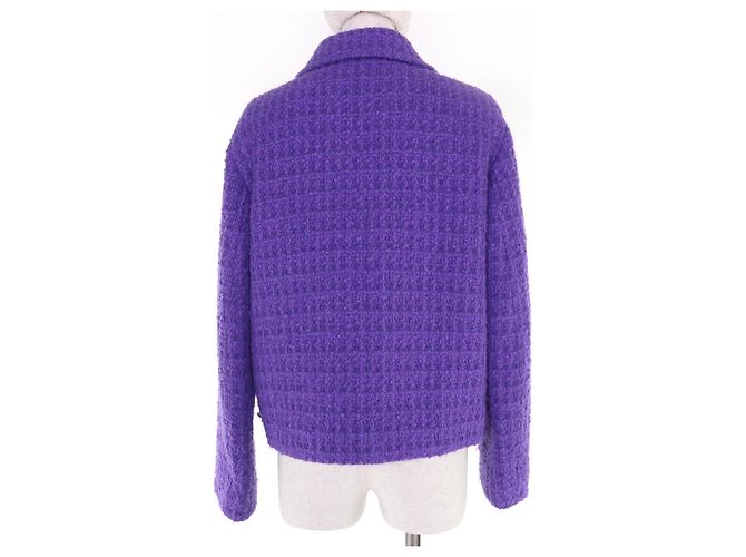 Chaqueta de algodón Valentino Roman Stud Púrpura - vista 3