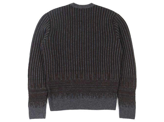 Camisola de malha em lã e cashmere Hermès M Marrom Preto - vista 2