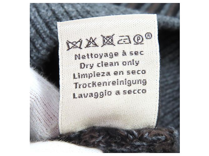 Camisola de malha em lã e cashmere Hermès M Marrom Preto - vista 7