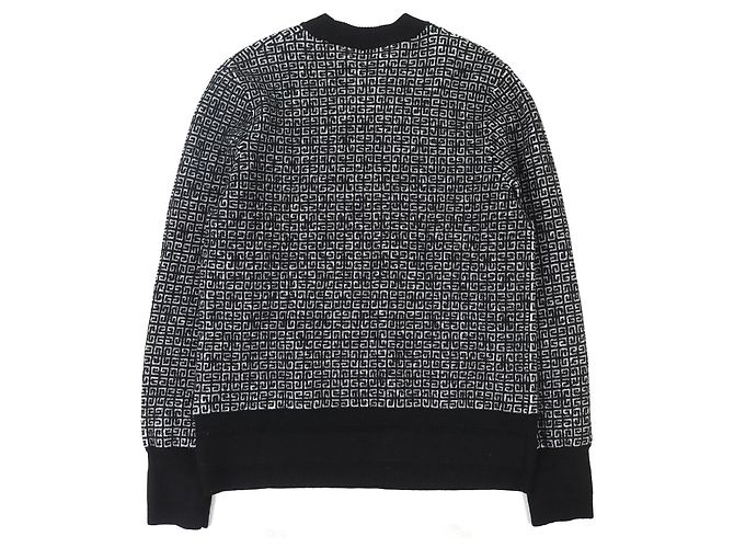 Maglione in lana Givenchy logo 4G Nero Bianco - vista 2