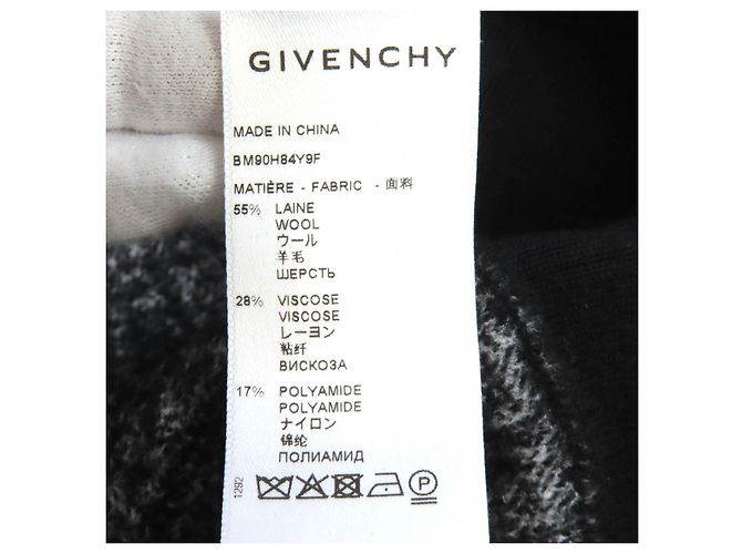 Maglione in lana Givenchy logo 4G Nero Bianco - vista 6
